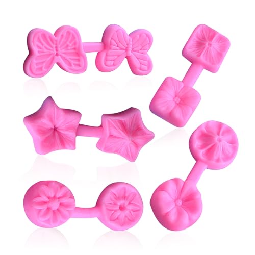 5 Stück Blumenformen, Blumen-Silikonformen, Antihaftbeschichtete Blumenmuster-Formen, Schleifenformen Für Kuchendekoration, Blumen-Fondant-Formen Für Kuchendekoration