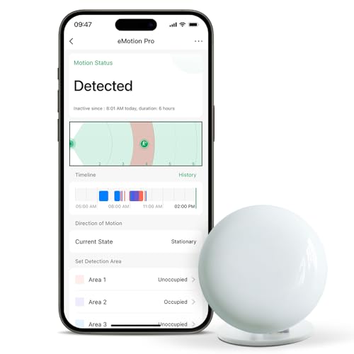 LinknLink Emotion Pro Sensor de Presencia, Sensor de Movimiento Inteligente WiFi con Radar mmWave 24GHz, IR Blaster, Compatible con MQTT Home Assistant, Alexa y Google Home, No Requiere Hub Central
