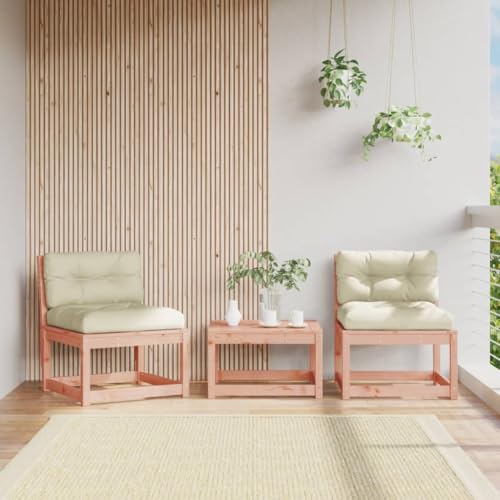 INLIFE Gartensofas mit Kissen 2 STK. Massivholz Douglasie,Möbel,Gartenmöbel,Gartensitzmöbel,Gartensofas,Braun,25.72 KG,844707