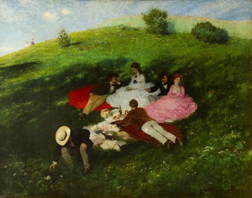 Póster Picnic a maggio de Pál Szinyei Merse, cuadro clásico de 60x90cm para decorar la oficina