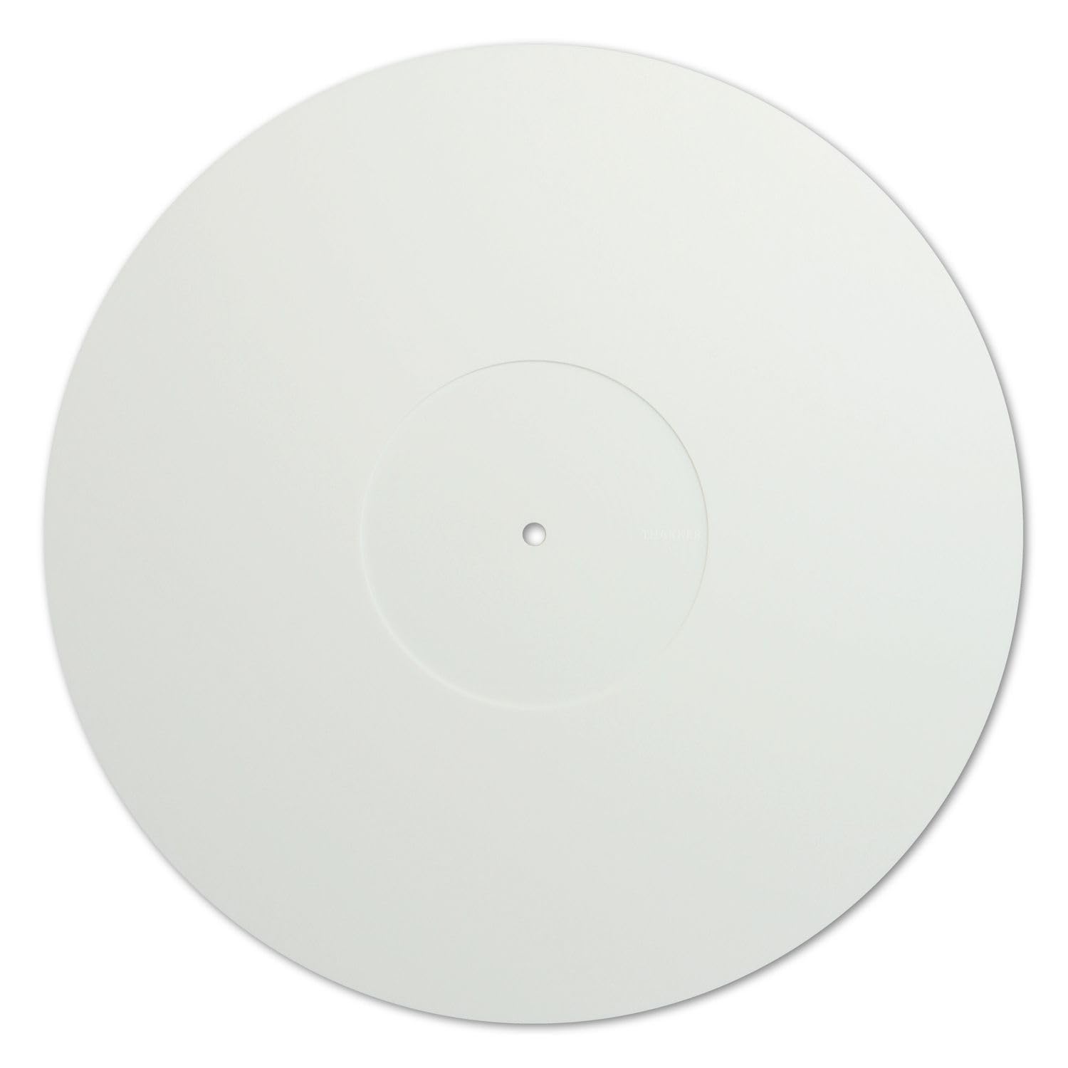 THAKKER Acrylic Mat Satin White - Soporte para giradiscos de Cristal acrílico Satinado - Blanco | 300 mm de diámetro | para giradiscos de 12