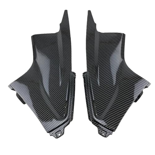 Carénage moto YZF R6 2003 2004 2005 : cache latéral réservoir poussière style carbone