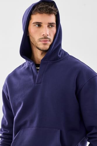 Image of SNITCH Men Casual Hoodie| Oversized Fit Hooded Neckline with Graphic Print & Long Sleeve| Soft Cotton-Polyester Blend for Daily Winter Wear & Streetwear