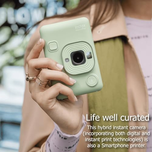 Image of Fujifilm Mini LiPlay Hybrid Instant Camera with Mini Film (Matcha Green, w / 40 Film Sheets)