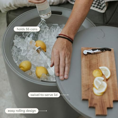 Image of Veradek Kona Cooler Side Table - Outdoor Cooler Table and Ice Chest