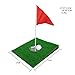 QinCiao Mini Golf Slope Putting Mat - Synthetic Green Portable Trainer, Hole Cup Design for Beginners' Quick Improvement Green One Size