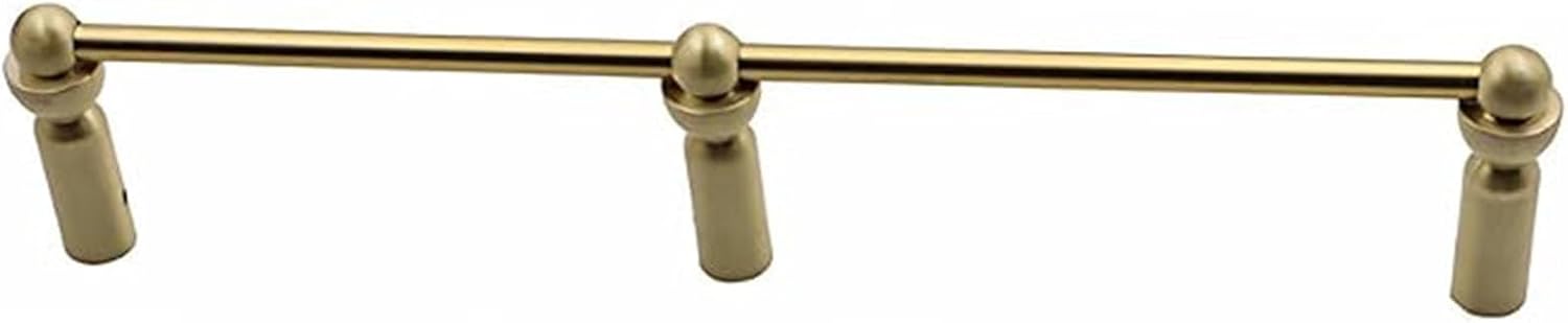 Metal Shelf Rail Set with 3 Posts & Screws, Brass, 20-97cm Gold Shelf Guardrail Set, Customizable Tipping Rail Bar, Easy Installation for Bookshelf, Shoe Racks, Kitchen Cabinets(A,36 in/91 cm)