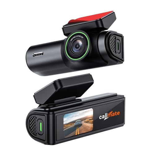 Image of CALLMATE Road Master 2K Ultra HD Dashboard Camera, 1.47 inch IPS Display, (G-Sensor, Built in Speaker, TF Card Slot) with Easy Installation (App Control, 140 Wide Angle Lens) Support Upto 256 GB
