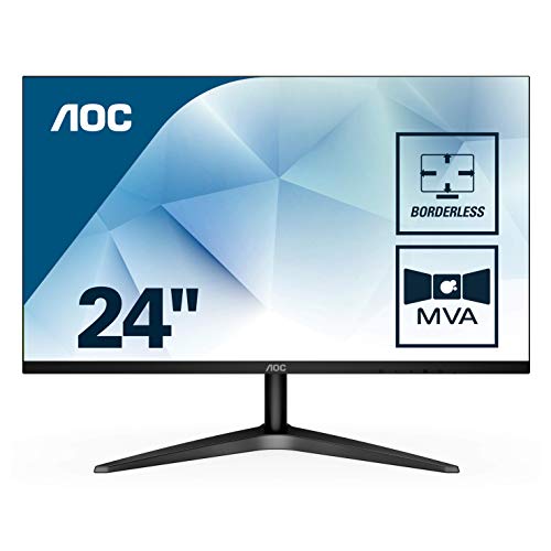 AOC 24B1H 24" Full HD 1920x1080 Monitor, 3-Sided Frameless, VA Panel, HDMI/VGA, Flicker-free - Thumbnail 7