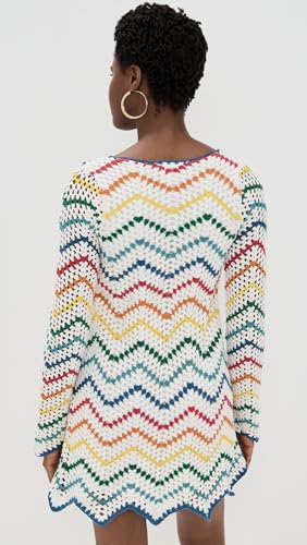 Saylor Women's Siera Rainbow Crochet Mini Dress3