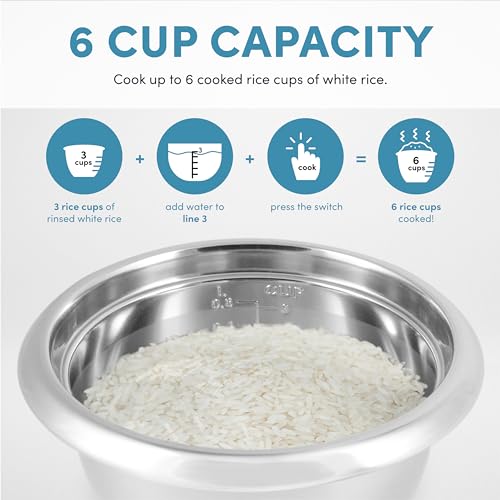 Aroma AROMA_6 CUP WHITE RICE COOKER_ARC-753SG ® 6-Cup(Cooked) / 1.3Qt. Select Stainless™ Rice Cooker thumb #4
