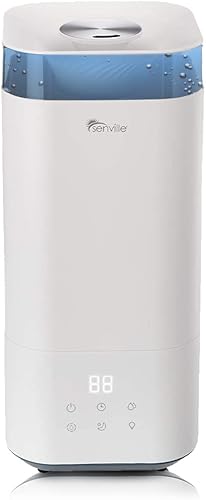 Senville Humidificador de llenado superior de 5L para el hogar, humidificador de niebla fría de gran capacidad, ultrasónico, con difusor de aceite