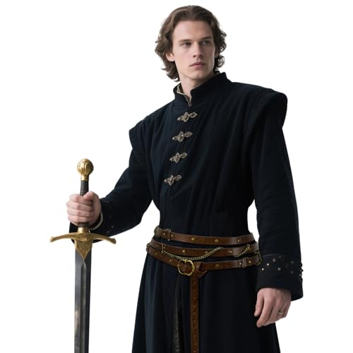 Medieval Women's Belt, DIY Metal Chain Belt, Multi-Layer Adjustable Body Chain Thin, Vintage Dress Punk Belt Cosplay3