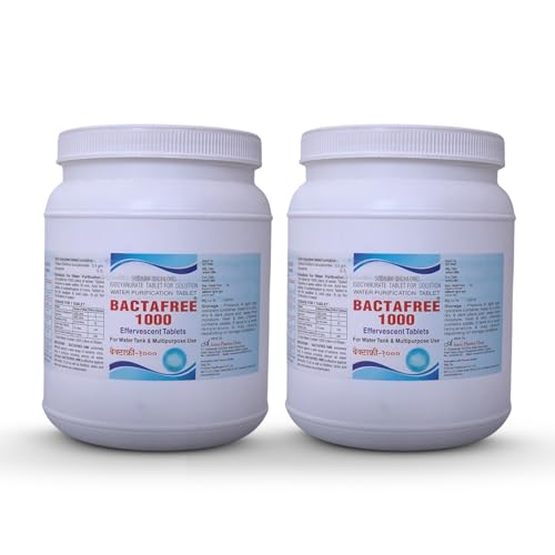 Image of 1000 Tab for Water Tank | Purifies 1000 Litres per Tablet, 150 Tablets - Effervescent Disinfectant for Overhead & Underground Water Cleaning (Pack of 2)