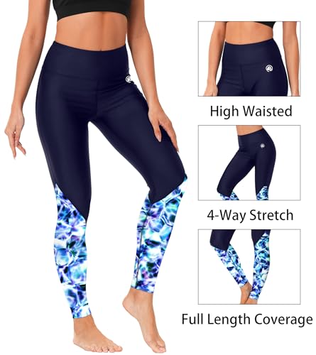 Image of AOBUTE Women Swim Pants UPF 50+ Rash Guard Pants High Waisted Swimming Leggings