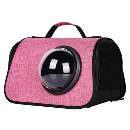 Image of Cat Backpack Carrier Expandable Pet Carrier Backpack for Small Medium Cats Fit Up to 18 Lbs, Foldable Puppy Backpack Carrier for Travel, Hiking (Watermelon Pink, 20Lx27Hx38W)