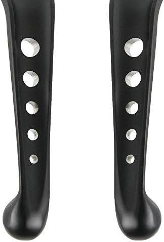 KiWAV Ergonomic Black & Chrome Dual Color Aluminum Levers Hand Control Compatible for Harley 96-07 Dyna Sportster Touring