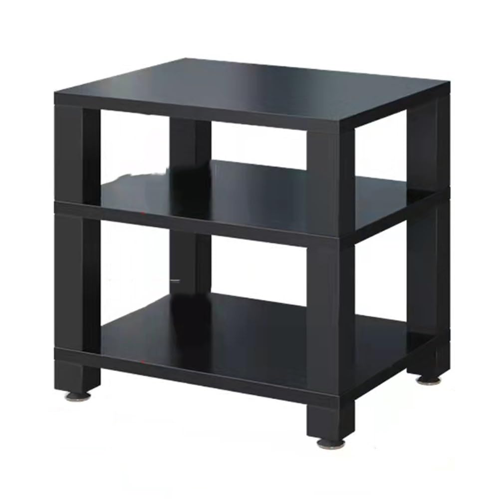 Étagère de rangement ouverte multifonctionnelle noire anti-surchauffe HiFi