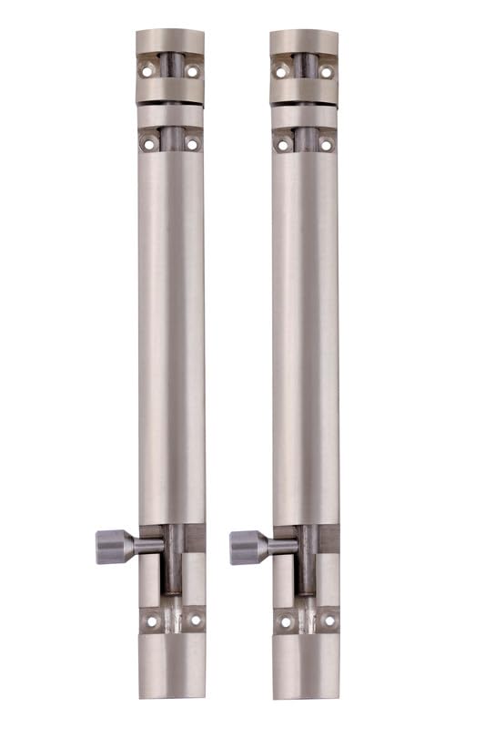Image of Premium Heavy Aluminium 8 Inch Tower Bolt | Door Stopper | Door Lock Latch for Home, Office Doors,Main Doors,Windows | kundi | chitakni | Chitkini(Satin Finish)(Pack of 2)