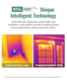 HF96V Thermal Camera with Visual Camera & Laser Pointer, Intelligent Scene Detection, 240 * 240 Super Resolution Thermal Imaging Camera,25 Hz, 50° FOV, -4°F to 1022°F, IP54 Infrared Camera