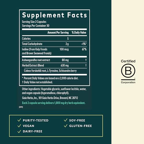 Gaia Herbs - Thyroid Support, 60 capsules