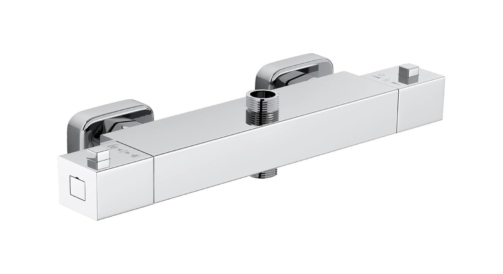 Eamrfvqt Chrome Brass Thermostatic Shower Mixer