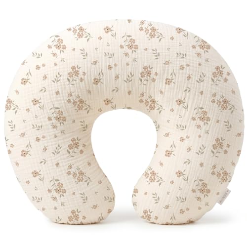 Konssy Muslin Nursing Pillow Covers, Soft Cover for Breastfeeding Pillows