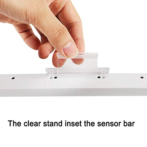 Aokin Sensor Bar For Wii, Replacement Wireless Infrared Ray Sensor Bar For Nintendo Wii And Wii U Console, Includes Clear Stand, White #TOP2