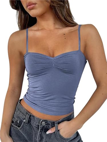 ForeFair Women Y2K Sweetheart Neck Sleeveless Crop Tank Tops