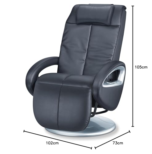 Beurer MC 3800 Shiatsu-Massagesessel, Massagestuhl für eine wohltuende Entspannungs-Massage von Rücken und Beinen, mit Vibrationsmassage, schwarz – Bild 3