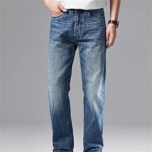 Men's Wide Leg Jeans – Loose Straight Blue Denim Pants, Casual Streetwear Trousers2
