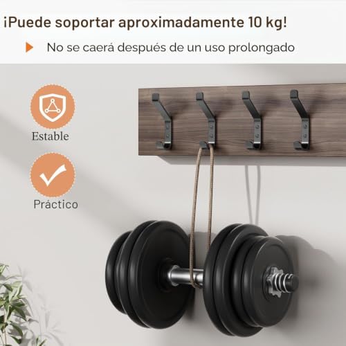 Miniatura 2 de Susswiff 10 Ganchos Para Abrigos, Ganchos De Rosca, Ganchos Para Paneles Acústicos, Dormitorio, Sala De Estar, Baño, Ganchos De Pared Para Armario, Chaquetas, Sombreros, Metal, Negro, 10 Cm