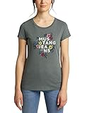Bedrucktes T-Shirt MUSTANG Damen Alexia C Print T-Shirt, grün, XL