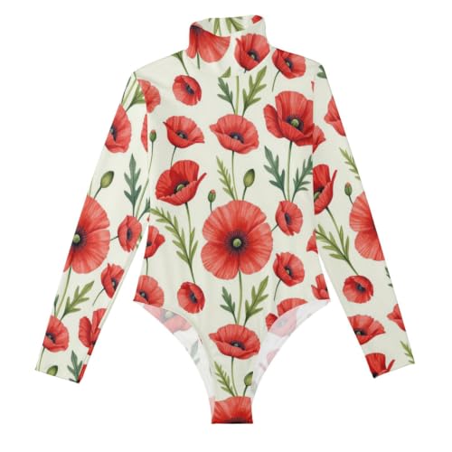 Camiseta de cuello alto falso GuoChe estilo sexy con estampado de flores