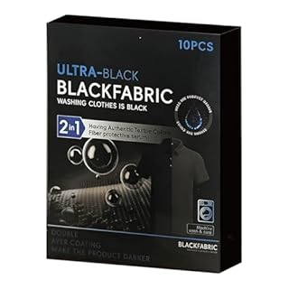10 Pcs Ultra-Black Fabric Dye Sheets for Black Clothes, Color Restore, Clothing Painting Clothes Dyes, 2-in-1 Formula with Fiber Protective Serum, Machine Washable for Cotton Linen Silk
