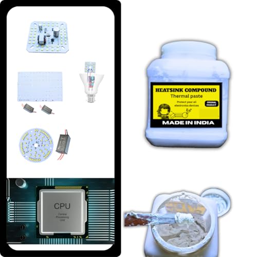 Image of Heatsink Compounds Thermal Grease Paste, for Use in Coolers Heat Sink, CPU and Chipsets, Graphics Card, LED, IC, GPU, VGA, PC Processor, etc. (white, 100 g)