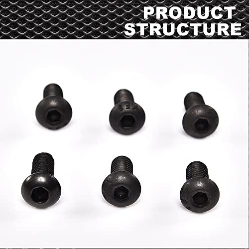 Miniatura 5 de CROSSDESIGN Juego de 6 tornillos Torx y tuerca plana compatibles con Polaris Ranger RZR General Body