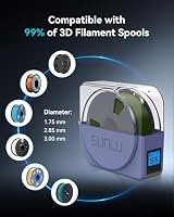 SUNLU Offizielle Filament Trockenbox mit Zirkulationsventilator, Filament Trockenlagerbox für 3D Drucker Filament 1.75 2.85 3.00mm, Entfernt Feuchtigkeit aus Filamenten, S1 Plus Blaugrau – Ansicht 5