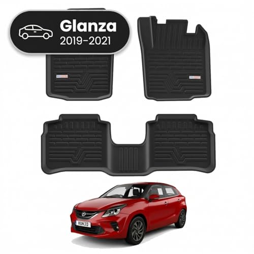 Image of 3D TPE Car Floor Mat for Glanza (2019-2021) Custom Fit, Heavy Duty & Anti-Slip Glanza Floor Mat | Easy to Clean, All Weather Resistant, Waterproof & Dustproof Car Foot Mat