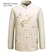 Men Tang Suit Traditional Chinese Shirts Stand Collar Long Sleeve Shirt Tops Red