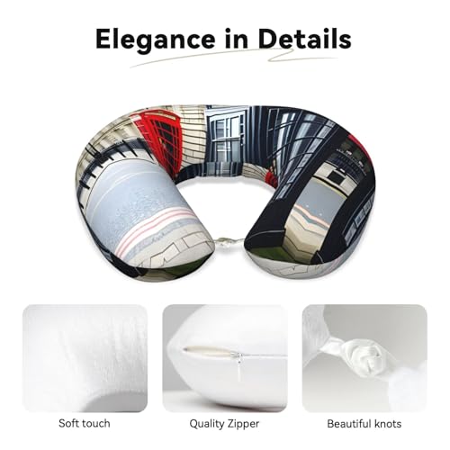 Almohada de espuma viscoelástica para viaje ajustable miniatura 4