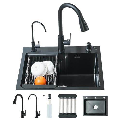 TVTIUO Fregadero de Cocina de Acero Inoxidable con...