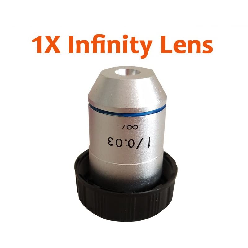 Microscope Stereo Microscope Objective Lens Parts, with Thread 20.2mm 50-60mm