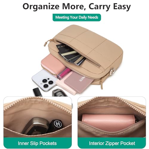 Image of JEEHAN Quilted Crossbody Bags for women Designer Shoulder Handbags Small Purse