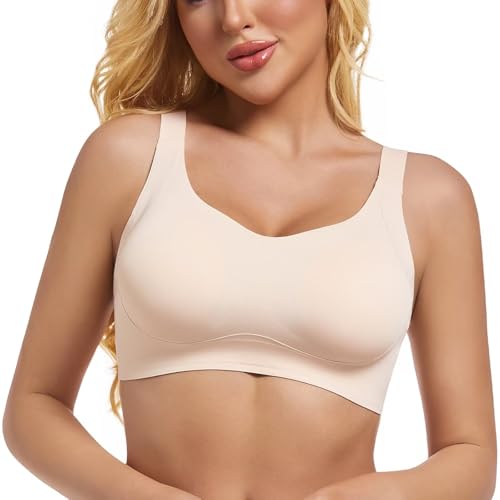 LIUCHXILI Seamless Mastectomy Bra Post Surgery Pocket Bra for Breast Forms Breast Prosthesis Women's Daily Bra SK85 Skin