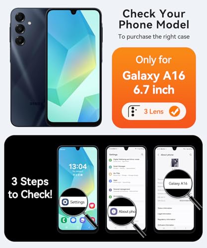 Image of CANSHN Designed for Samsung Galaxy A16-5G Case [Full Camera Protection] [Compatible with Magsafe] Translucent Matte Back Protective Phone Cover, Deep Blue