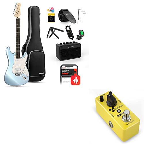 Donner Dst-152R 39" Electric Guitar - Beginner Electric Guitar Kit With Guitar Delay Pedal #TOP14