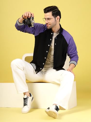 Image of Rigo Varsity Jacket for Men | Streetwear Varsity Jacket | Puff Print Varsity Jacket | Oversized Varsity Jacket for Men