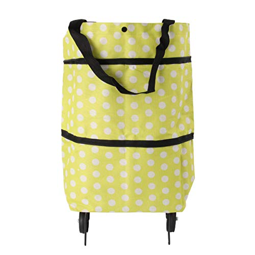 bestomz Chariot de courses pliable chariot de courses (Vert)