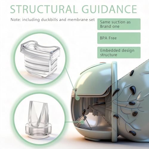 8 válvulas y 4 diafragmas de silicona compatibles para extractor de leche miniatura 4